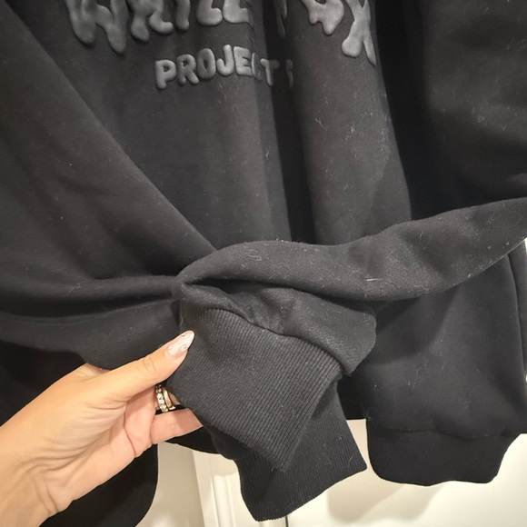 White Fox Black Quarter Zip Sweatshirt - Picture 3 of 4